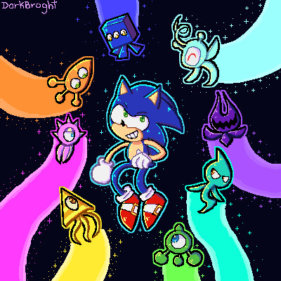 Sonic Colors:Rise of the Wisps Super Sonic fanart by Daniuxshit on