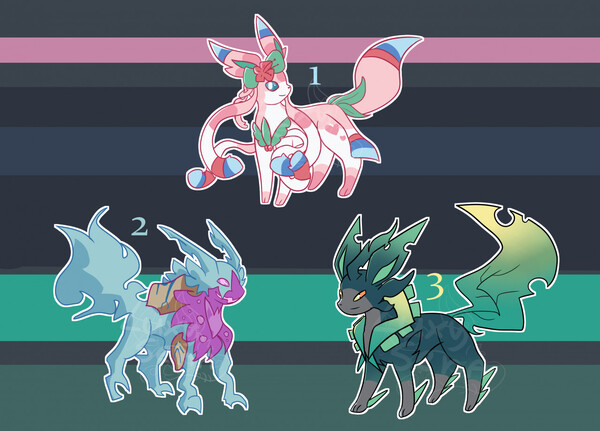 Eeveelutions by LupiArts -- Fur Affinity [dot] net