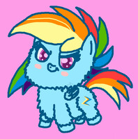 Fluffy baby Rainbow Dash