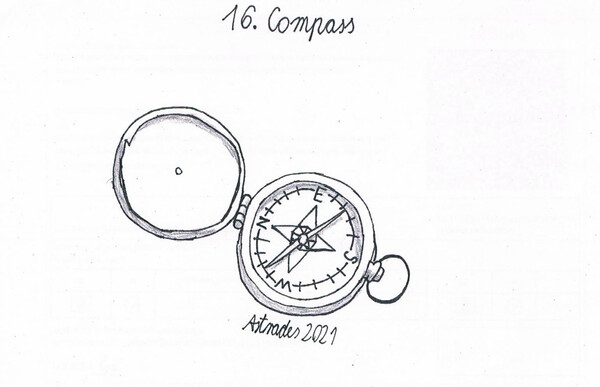 Inktober 16 Compass by Tentando-pixelart on DeviantArt