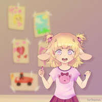 Cute Girl-tober Day 18 - Crayon