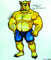 Inktober 2021 Day 19 - Tusk (Weretober2021)