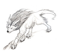 WoW Fanart -- Draenei female ghost-wolf