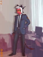 Helluva Cop Moxxie sub-lieutenant.