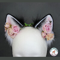 Cat ears with flowers [available]