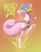 Super hero halloween pinup