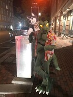 Dog and reptile (Halloween pic #3)