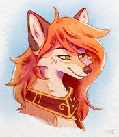 Watercolor portrait: Kiri