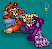 Foxy getting his Licks