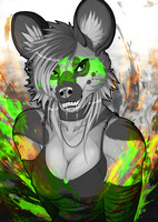 // Commission Furry Black Light 2021 // Okpara