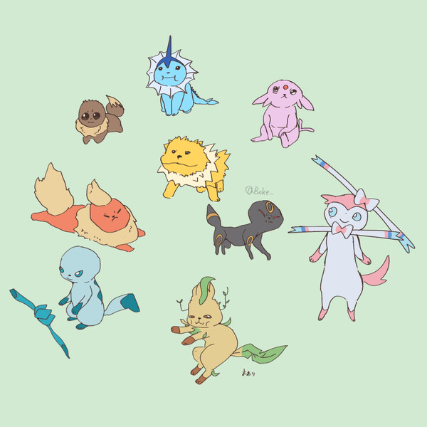 Pokemon Base (Eevee Evolutions) - 10$ by AshMeier -- Fur Affinity [dot] net