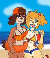 Cola and Cream at the beach