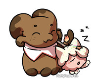 Lenti sleeping with pet