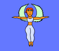 T-posing angel