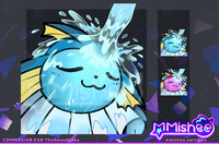 Vaporeon emote commission