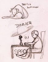 DINNER IN SPACE.