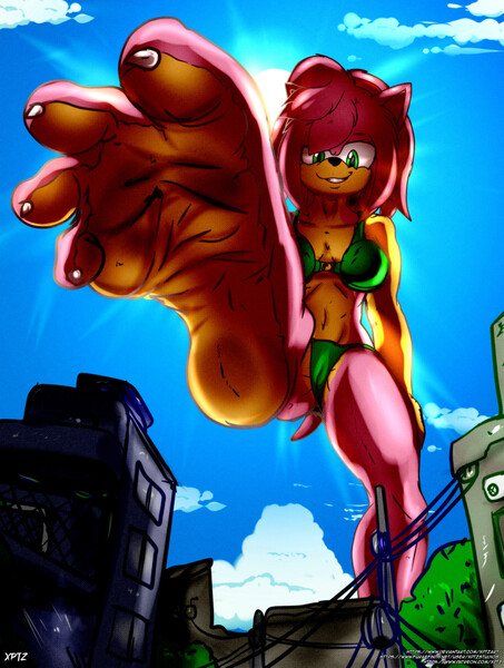 Giantess Amy Rose Pt 2- GTS SONIC COMIC COMM by ameliacostanza -- Fur  Affinity [dot] net