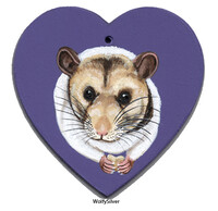 Hamster Wooden Heart