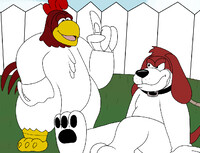 Foghorn and Barnyard Dawg (prosthetic edition)
