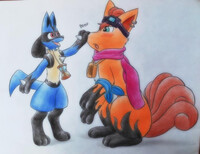 Cute Lucario does the cute boop
