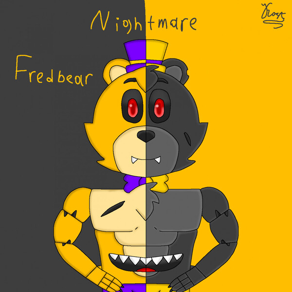 Nightmare fredbear by Genkafoxofficial -- Fur Affinity [dot] net