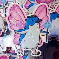 Fairy Penguin Holographic Stickers