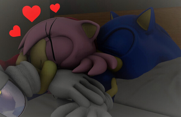 Sonic and Amy's Kiss After the Party by FaunaFox1 -- Fur Affinity
