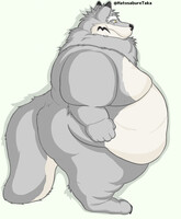 Standing big fat wolf (front) by HatosabureTaka -- Fur Affinity