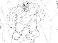 Growing timber bear.