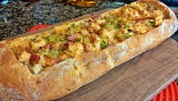 Chile Relleno Style Eggs In Ciabatta