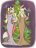 (Commission) Merry Christmas and Happy New Year by Elke