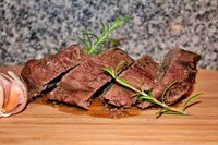 Roasted Lamb Loin with Duxelles and Rosemary