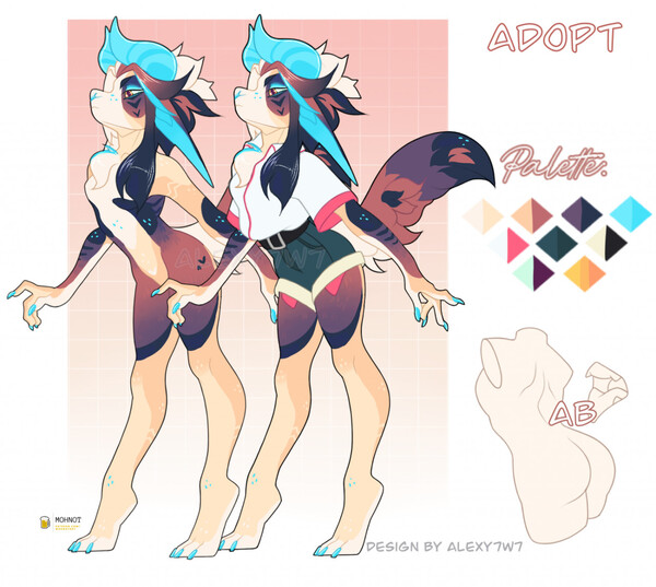 Weirdcore adoptable auction (closed) by Axolotltheclown -- Fur Affinity  [dot] net