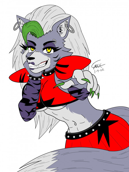 Roxanne the Wolf Flat Colored by Jackelhaze -- Fur Affinity [dot] net