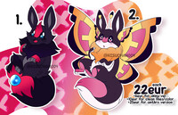 🦊 CLOSED - Eevee x Zoroark/Vivillon ADOPTS