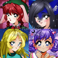 90s anime style portrait