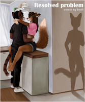 Resolved problem (title page of comic)