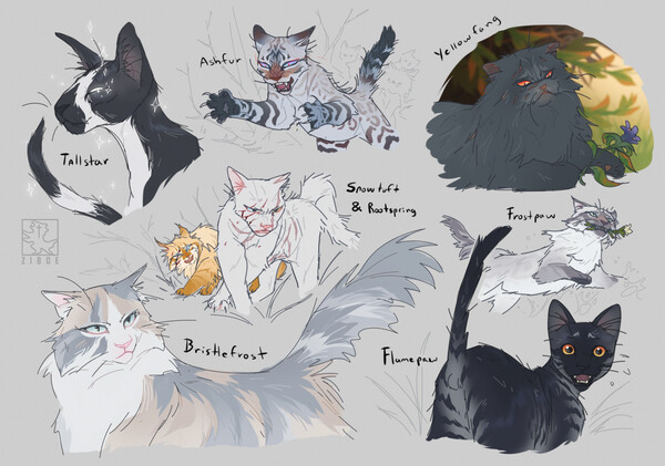 🌟 Warrior Cats sketches🌟 by SkytheHusky21 -- Fur Affinity [dot] net