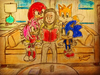 Sonic, Tails, and Knuckles at Sonic by Kitsuoi -- Fur Affinity