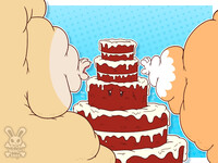 Two impossibly flabby arms devour a cake~ [Part 1]