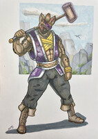 D&D: Dynaza, Gnoll Fighter (By: wolfgangcake)
