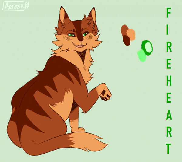 Some Fireheart/Firestar art! Made a YCH template that I based off of  Warriors, and decided to make my own sample version featuring one of my  favorite characters. : r/WarriorCats