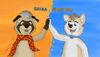 Pshelly and Magic Raccoon High Five