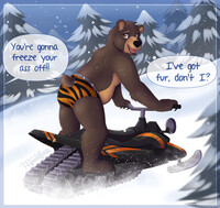 Yiamolo on a Snowmobile