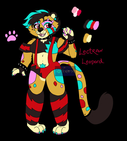 A leopard inspired fnaf animatronic