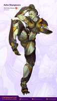 Asha Shangwaru. Biopunk orc woman. Concept art 1.
