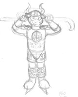 Bull Ice Hockey Player concept