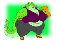 Deborah The SSBBW Mama Gator Murphy  Beach Walk by Barry-the-blue