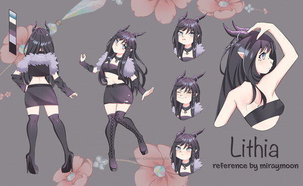 Semirealism Anime Reference Sheet by milkbunnii - Commiss.io