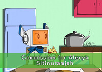 COMM::Robo Moxie Eating Pizza